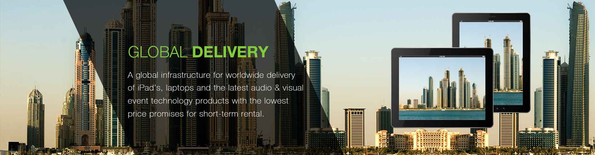 Global shipping banner